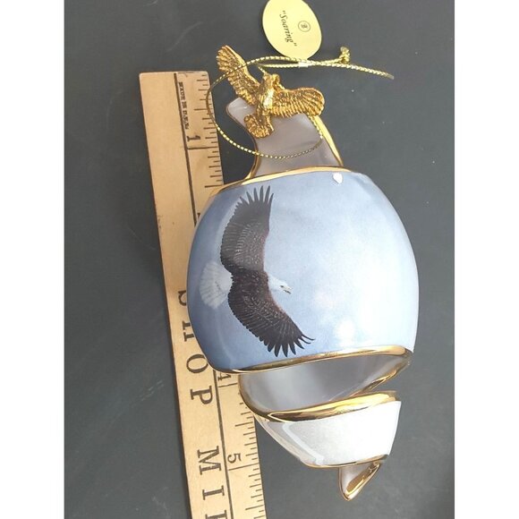 "On Eagle's Wings" Set of 3 Christmas Ornaments from Bradford Exchange from 2002 - Picture 8 of 12